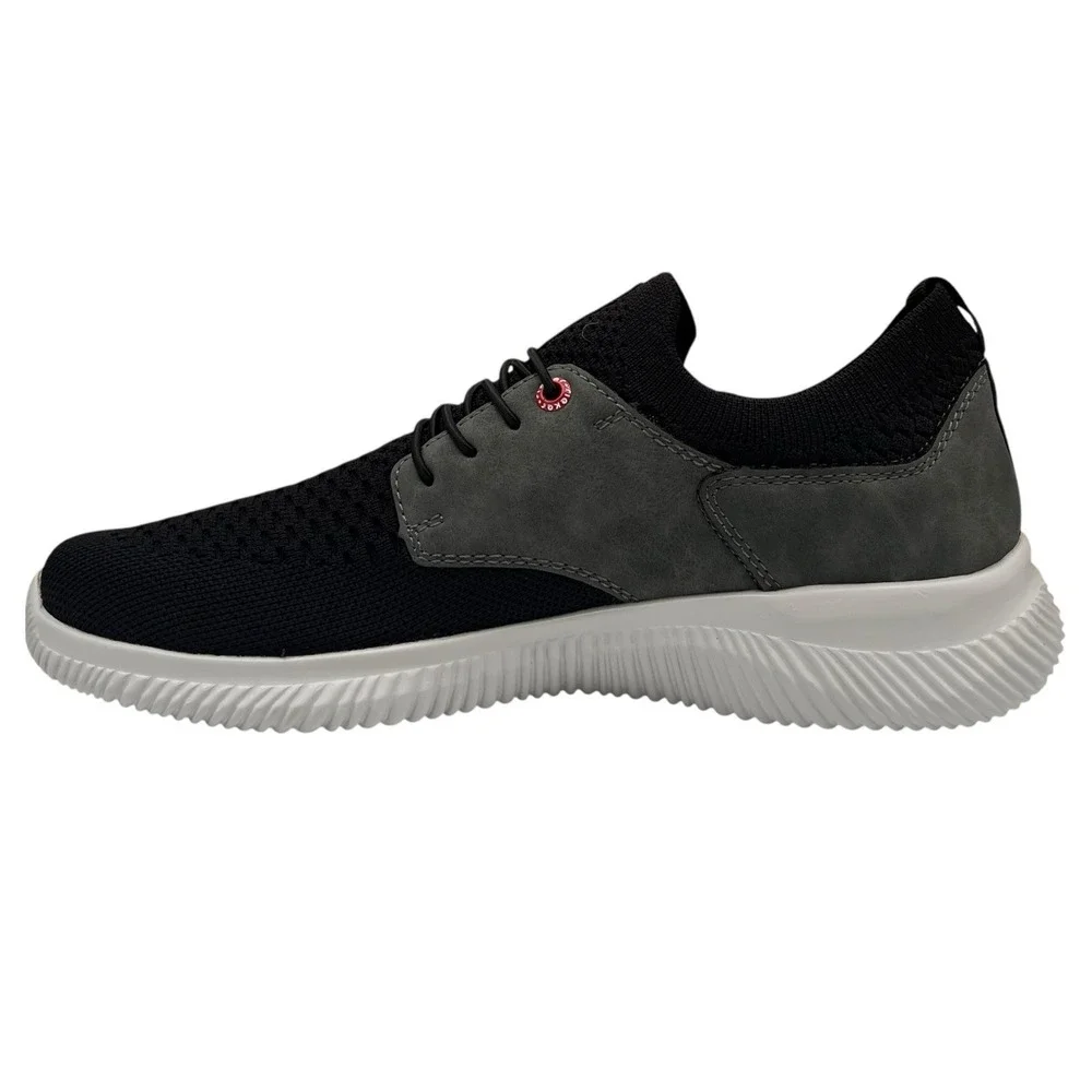 Rieker Men's Max Casual Sporty Shoes Size 10.5 (EU 44) Black/Grey Knit Slip-on